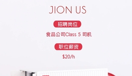 【St-Laurent区日本食品公司招聘Class 5 司机】