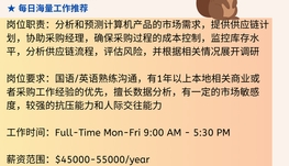【168中介内推】万锦电脑翻新公司请Supply Chain Coordinator 1名
