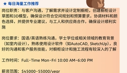 【168中介内推】万锦橱柜公司请Kitchen Designer 1名