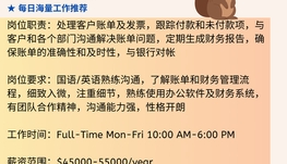 【168中介内推】北约克物流公司请Bill Coordinator 1名