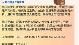 【168中介内推】布兰普顿物流公司请 Financial Clerk 1名