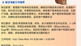 【168中介内推】旺市货代公司请Accounts Receivable Clerk 1名