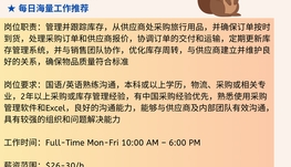 【168中介内推】旺市旅行用品公司请Purchasing Clerk 1名