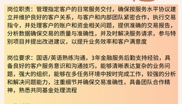 【168中介内推】多伦多投资公司请Fund Administrator 1名