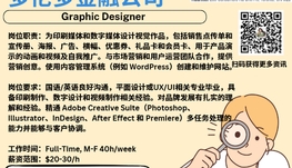 【168新岗】多伦多金融公司请Graphic Designer 1名（可移民）