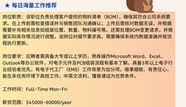 【168中介内推】万锦电力公司请BOM Coordinator 1名