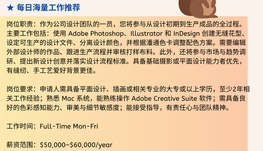 【168中介内推】旺市纺织公司请Surface/Textile Designer 1名