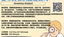 【168新岗】密市美妆供应链公司请Inventory Analyst 1名（可移民）