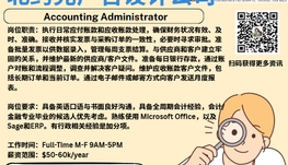 【168新岗】北约克广告设计公司请Accounting Administrator 1名