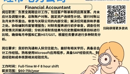 【168新岗】旺市电力公司请Financial Accountant 1名