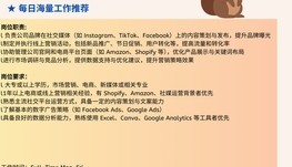 【168中介内推】North York跨境电商公司诚聘Marketing Specialist