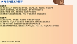 【168中介内推】North York跨境电商平台诚聘Shopify E-commerce Specialist