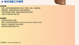 【168中介内推】Richmond Hill物业管理公司诚聘Electrician – Construction and Maintenance