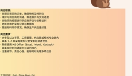 【168中介内推】Richmind Hill工业设备供应商诚聘Procurement Clerk