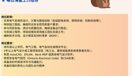【168中介内推】Toronto 机电承包商公司诚聘Electrical Engineer