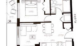 市中心顶楼三个半随时入住 包含全套家具拎包入住