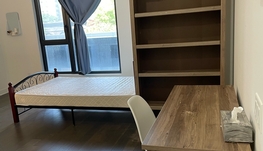 高档studio，陪简单家具，绿